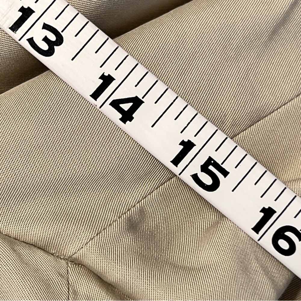 Banana Republic Khaki Tan Paperbag Tie Waist Pleated Shorts Size 16 - Picture 11 of 14
